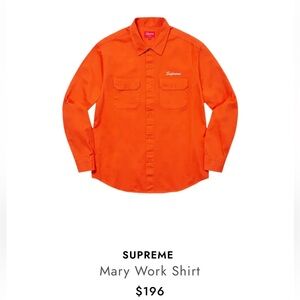 Supreme Men's Vibrant Orange Shirt Jacket